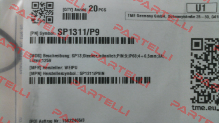 SP1311/P9IN Weipu
