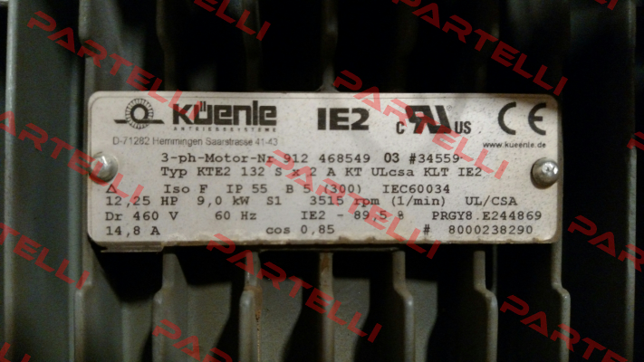 KTE2 132 SX2A KT ULcsa KLT IE2 Küenle