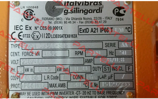 MVSI 3/500-S02 Italvibras