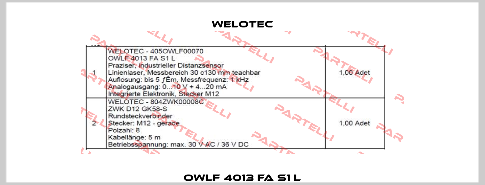 OWLF 4013 FA S1 L Welotec