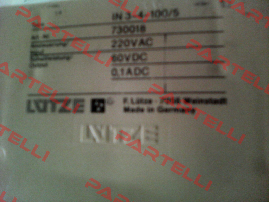 IN 3-4-100/5 AR  73001B  220V AC 60VDC  01A DC Lutze