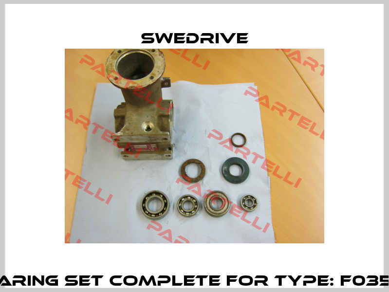 Bearing set complete for type: F035D0 Swedrive