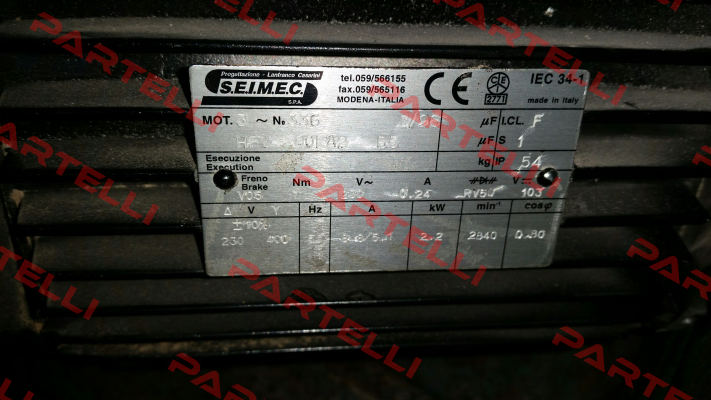 HBV 90LA 2 230.400-50 B5 Seimec (Rossi)