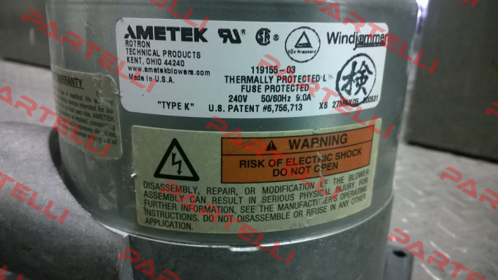 119155-03 Ametek Windjammer