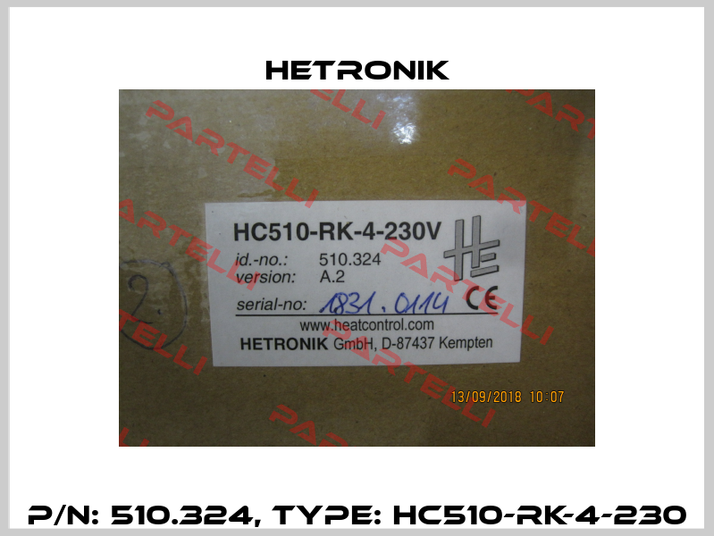 P/N: 510.324, Type: HC510-RK-4-230 HETRONIK