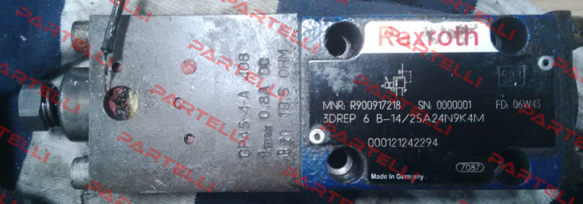 R900917218, obsolete/alternative P/N: R900956636 Type: 3DREP 6 B-2X/25EG24N9K4/M  Rexroth