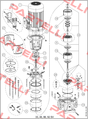 KL01AC0 - KIT SV33/46/66/92 M.SEAL+OR EP Lowara