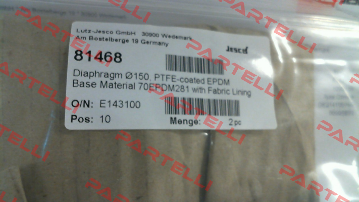 MEMBRANE D150    Ø150 Jesco