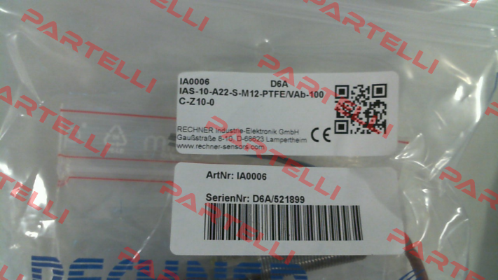 P/N: IA0006 Type: IAS-10-A22-S-M12-PTFE/VAb-100C-Z10-0 Rechner