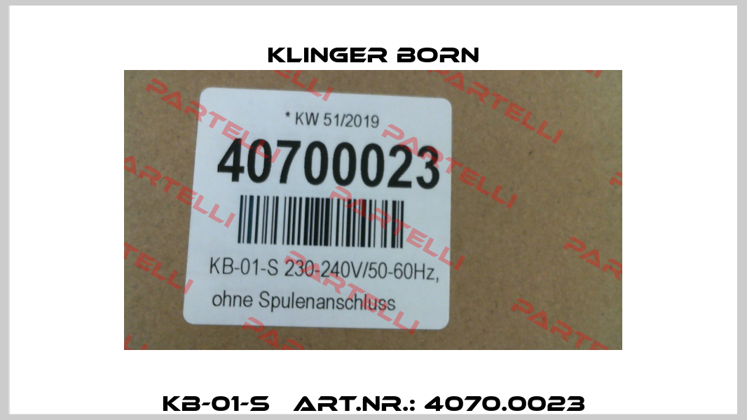 KB-01-S   Art.Nr.: 4070.0023 Klinger Born