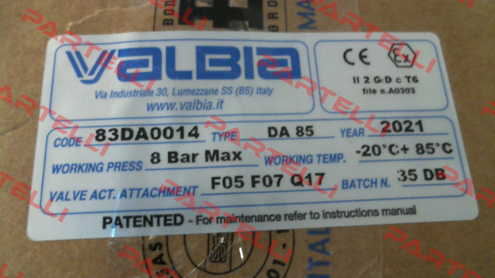 83DA0014 Valbia