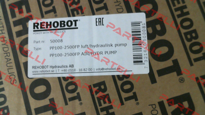 p/n: 50008, Type: PP100-2500FP Rehobot