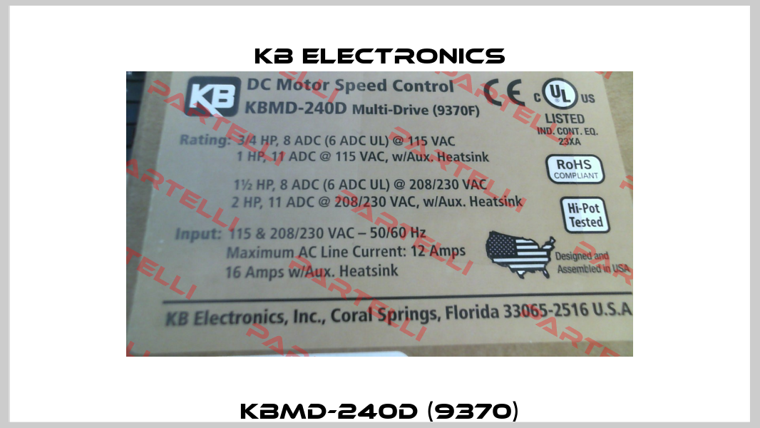 KBMD-240D (9370) KB Electronics
