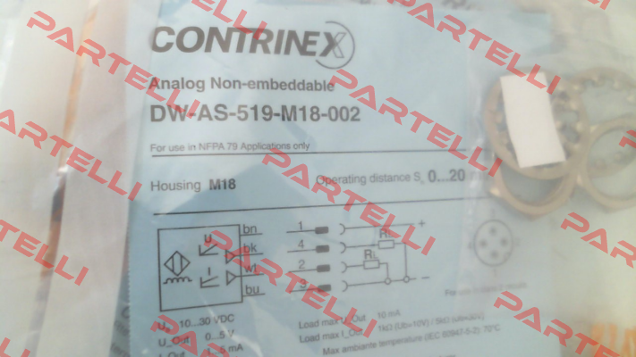 p/n: 320-120-491, Type: DW-AS-519-M18-002 Contrinex