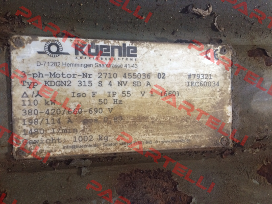 Cooling Fan For 2710 455036 02 79321  Küenle