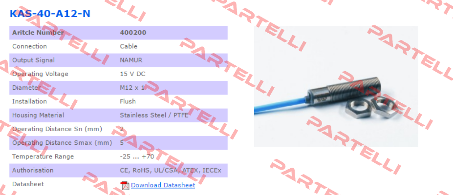 P/N: 400200 Type: KAS-40-A12-N  Rechner