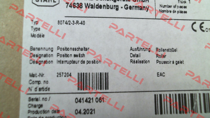 8074/2-3-R-40 Stahl