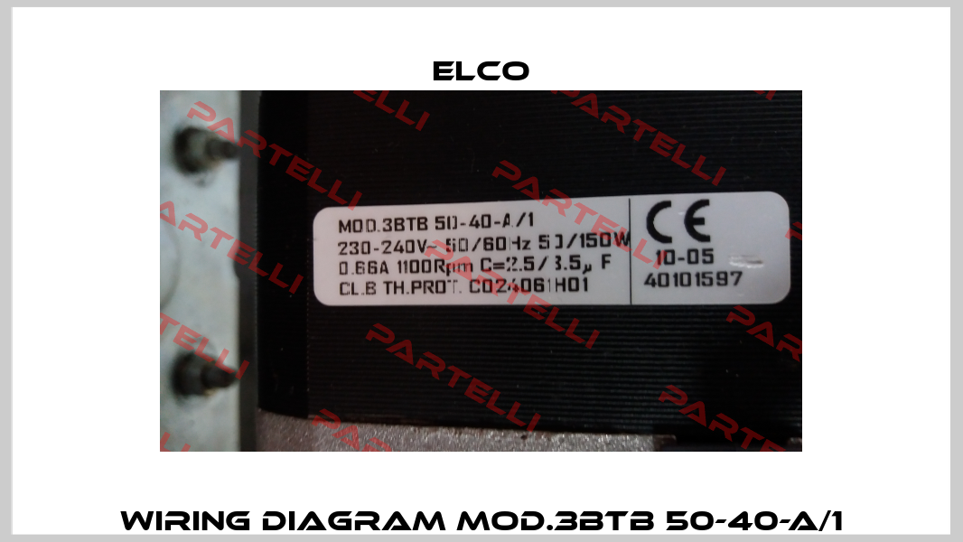 Wiring diagram MOD.3BTB 50-40-A/1 Elco