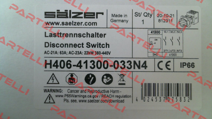 H406-41300-033N4 Salzer