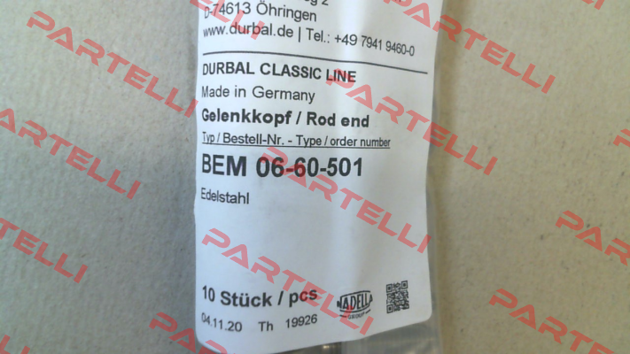 BEM 06-60-501 Durbal