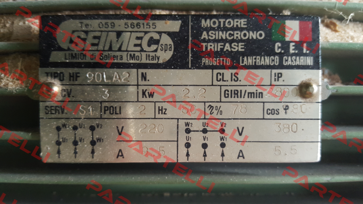 Brake pad for 90LA2 obsolete  Seimec (Rossi)