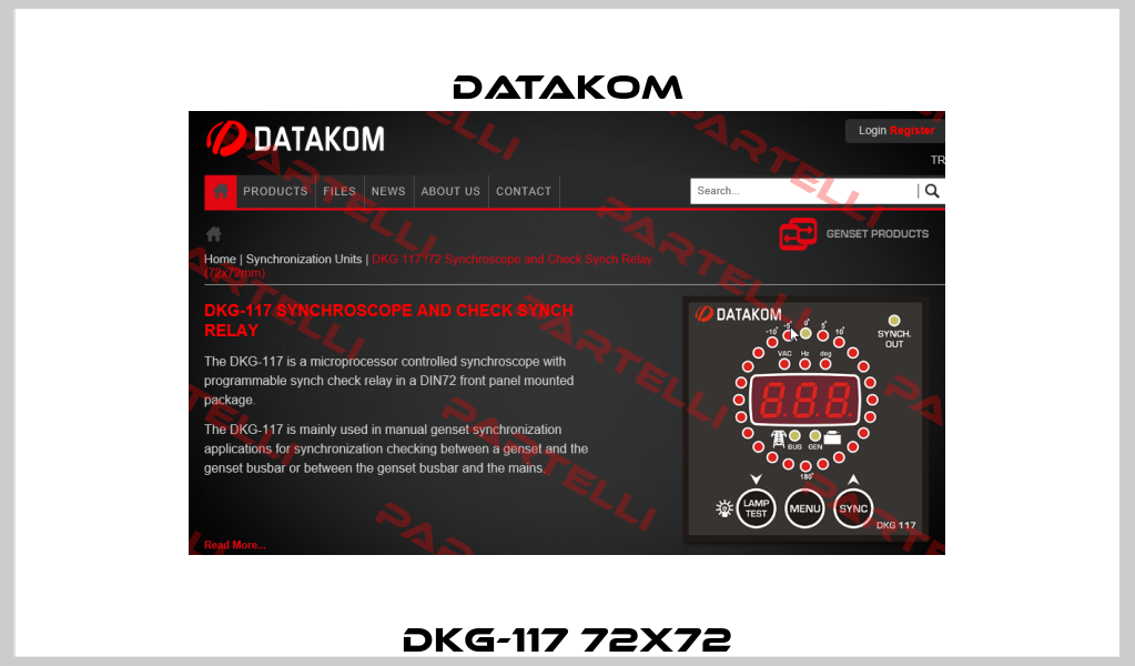 DKG-117 72x72 DATAKOM