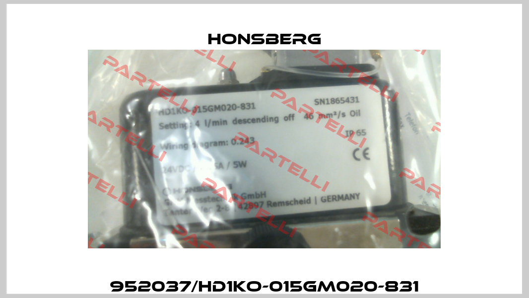 952037/HD1KO-015GM020-831 Honsberg