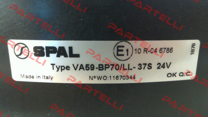 VA59-BP70/LL-37S / 59982 SPAL