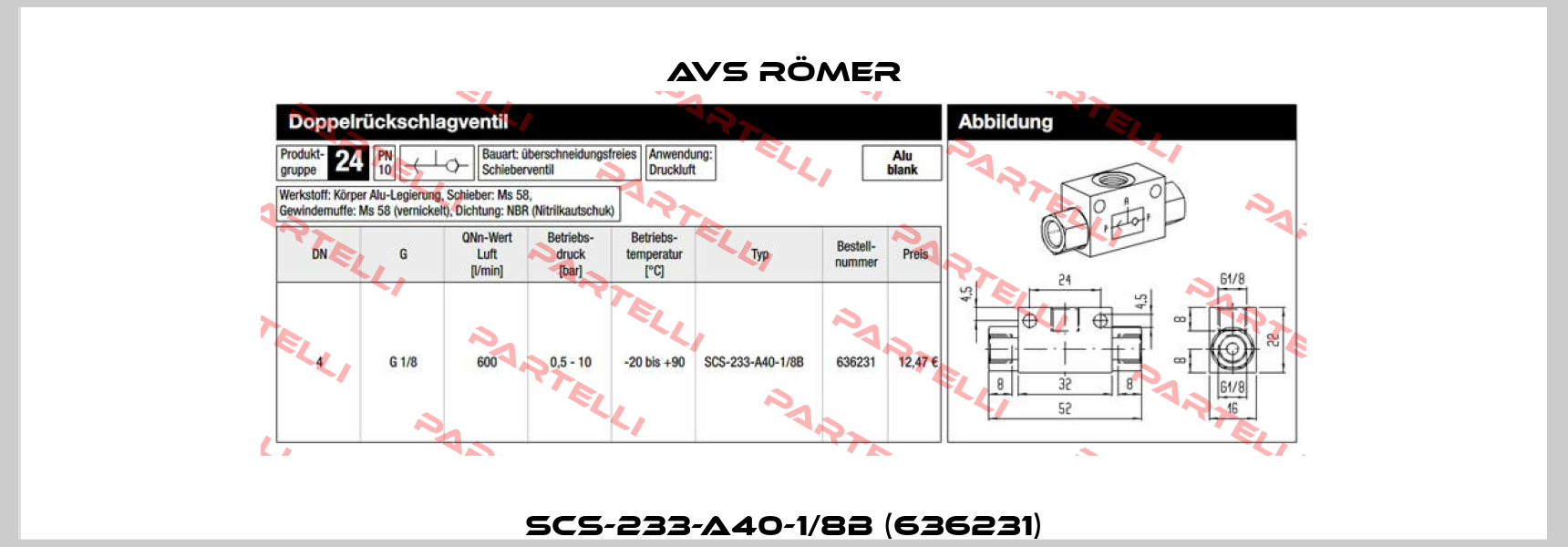 SCS-233-A40-1/8B (636231) Avs Römer