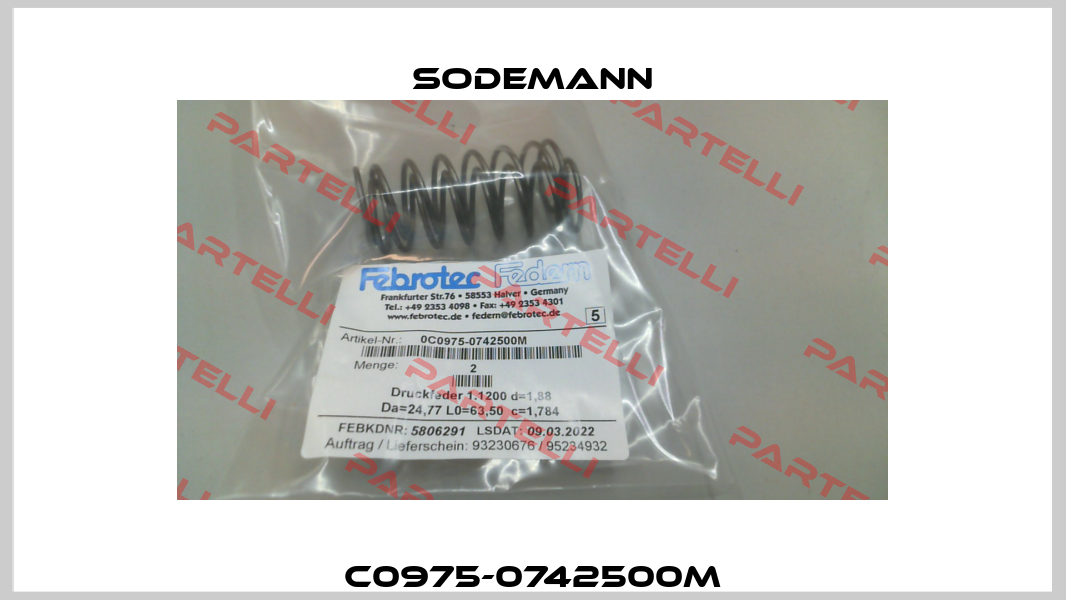 C0975-0742500M Sodemann