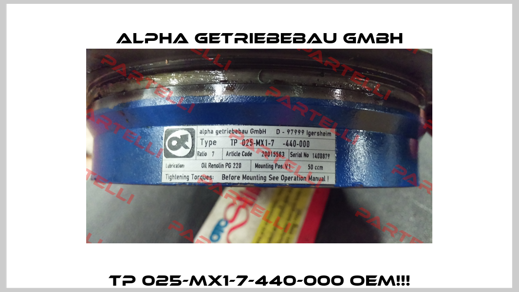 TP 025-MX1-7-440-000 OEM!!! Alpha Getriebebau GmbH