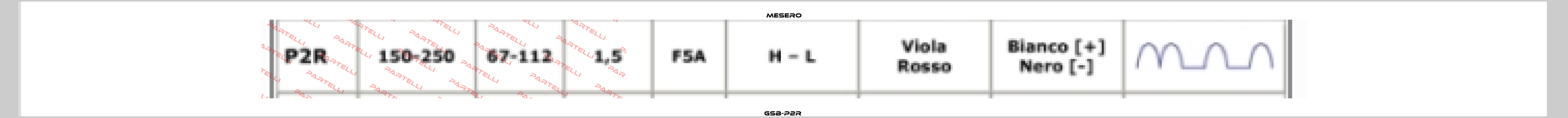 GSB-P2R  Mesero