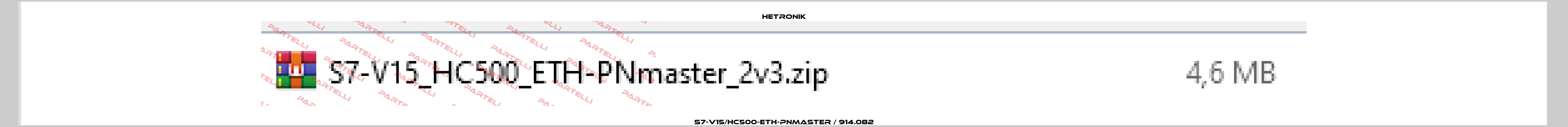 S7-V15/HC500-ETH-PNmaster / 914.082 HETRONIK