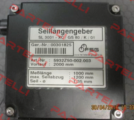 SL3001/XQ/GS80/K/01 (5932Z50-002.103) FSG Fernsteuergeräte