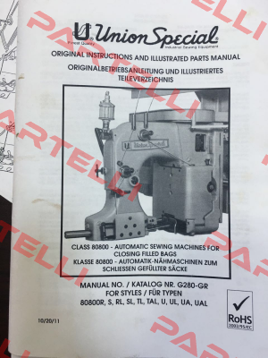 Part For 80800RL Union Special