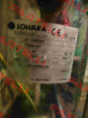 SV-607F75T, Cod:1C2541371 Lowara