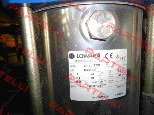 Turbine for SV-607F75T, Cod:1C2541371  Lowara