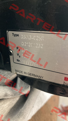 P/N: 100017861 Type: QX43-025R Bucher Hydraulics