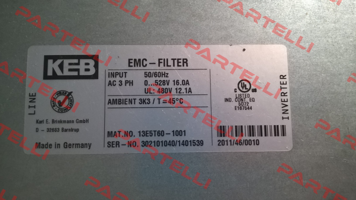 13E5T60-1001  LAIPPLE KEB