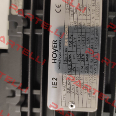 HMA2 90 L-2 (2.5kW, B3) Hoyer Motors