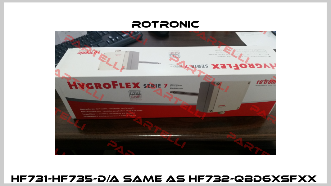HF731-HF735-D/A same as HF732-QBD6XSFXX  Rotronic