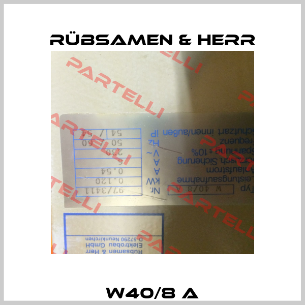 W40/8 A Rübsamen & Herr