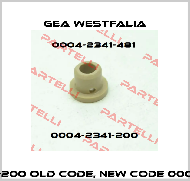 0004-2341-200 old code, new code 0004-2341-481 Gea Westfalia