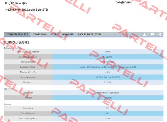 AE6/AP-1A848QV5 Micro Detectors / Diell (now Datasensing)