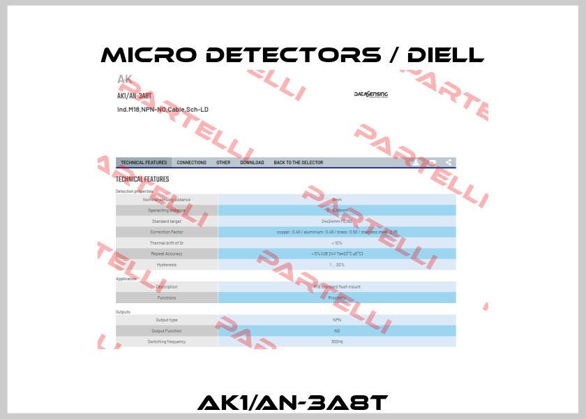 AK1/AN-3A8T Micro Detectors / Diell