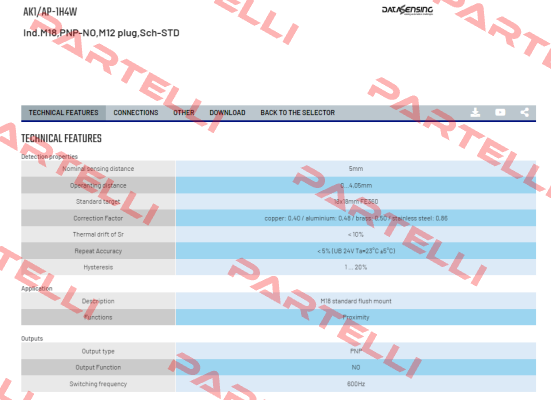 AK1/AP-1H4W Micro Detectors / Diell (now Datasensing)