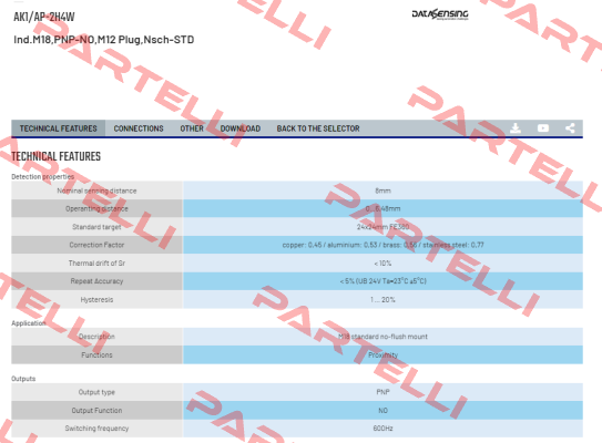 AK1/AP-2H4W Micro Detectors / Diell (now Datasensing)