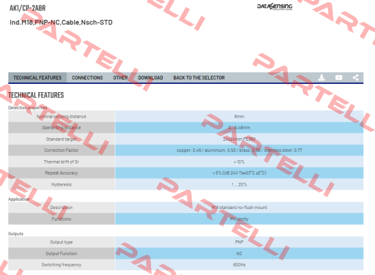 AK1/CP-2A8R Micro Detectors / Diell (now Datasensing)