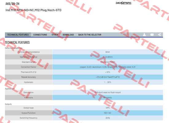 AK6/BN-2H Micro Detectors / Diell (now Datasensing)