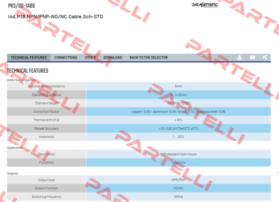 PK3/00-1A86 Micro Detectors / Diell (now Datasensing)